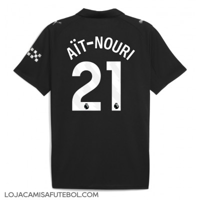 Camisa de Futebol Manchester City Rayan Ait-Nouri #21 Equipamento Secundário 2025-26 Manga Curta Camisa de Futebol Manchester City Rayan Ait-Nouri #21 Equipamento Secundário 2025-26 Manga Curta
